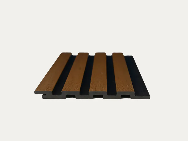 QG176S13 golden teak WPC profile with black base