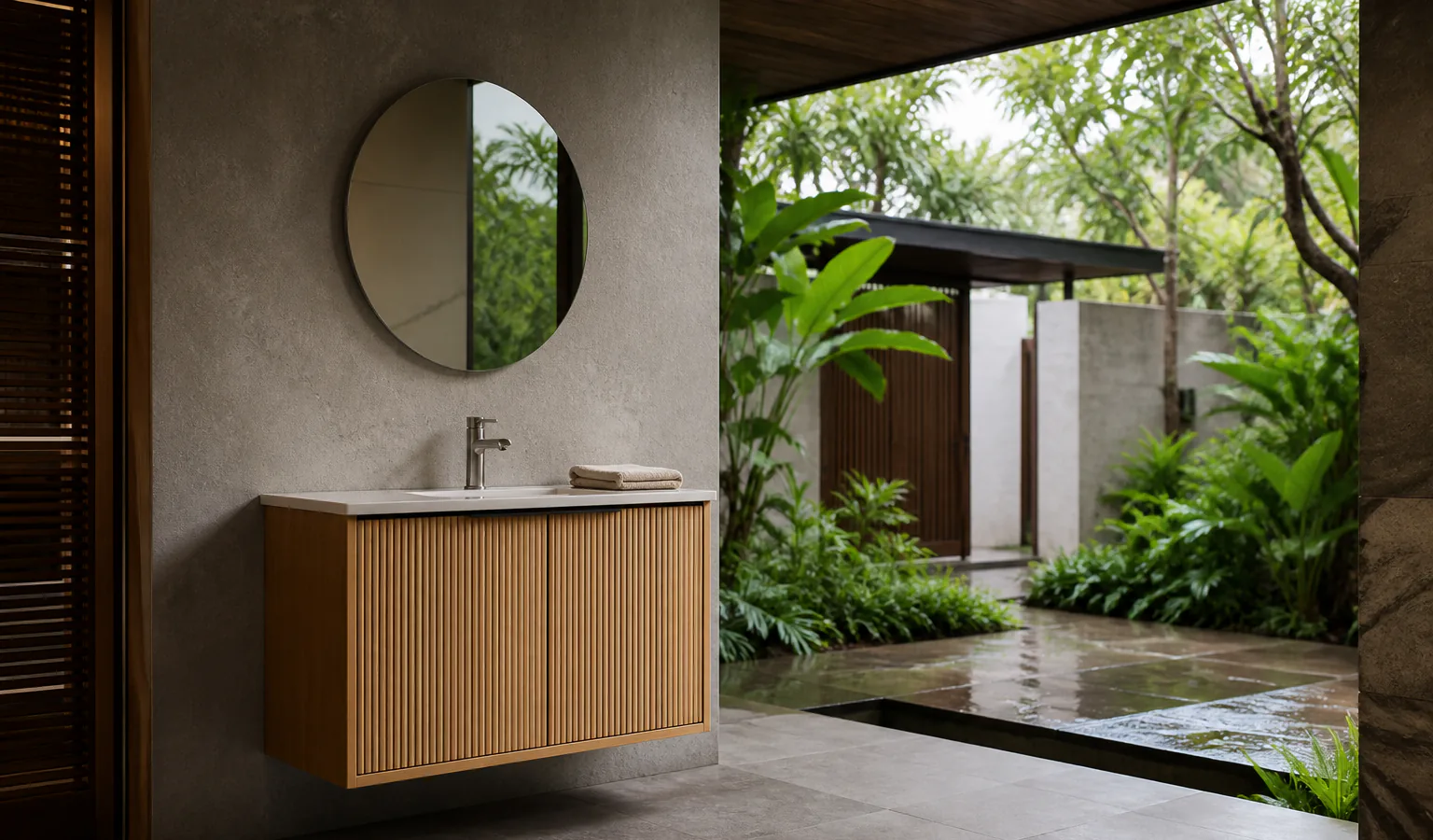Tropical residence product application concept