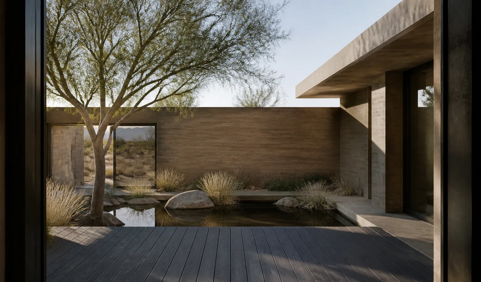 Desert terrace product application concept