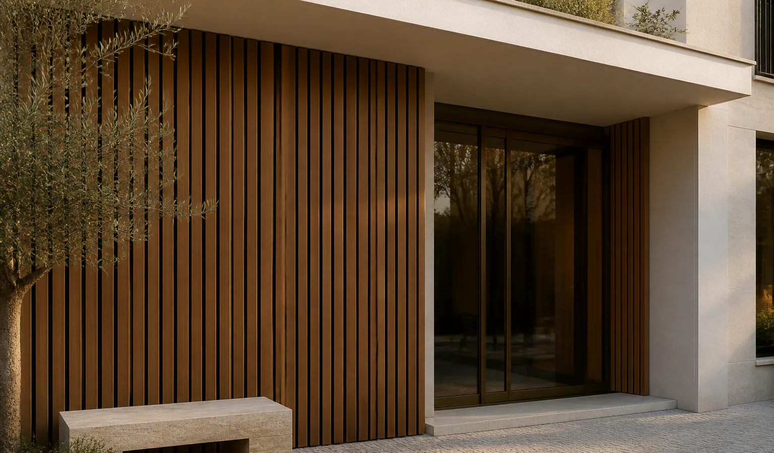 Hotel entrance product application concept