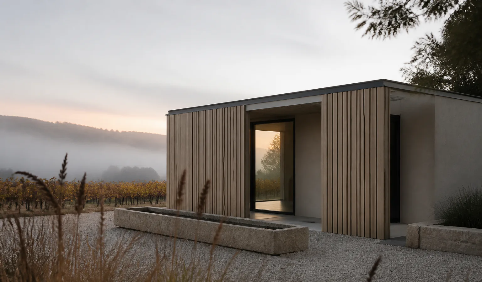 Vineyard facade product application concept