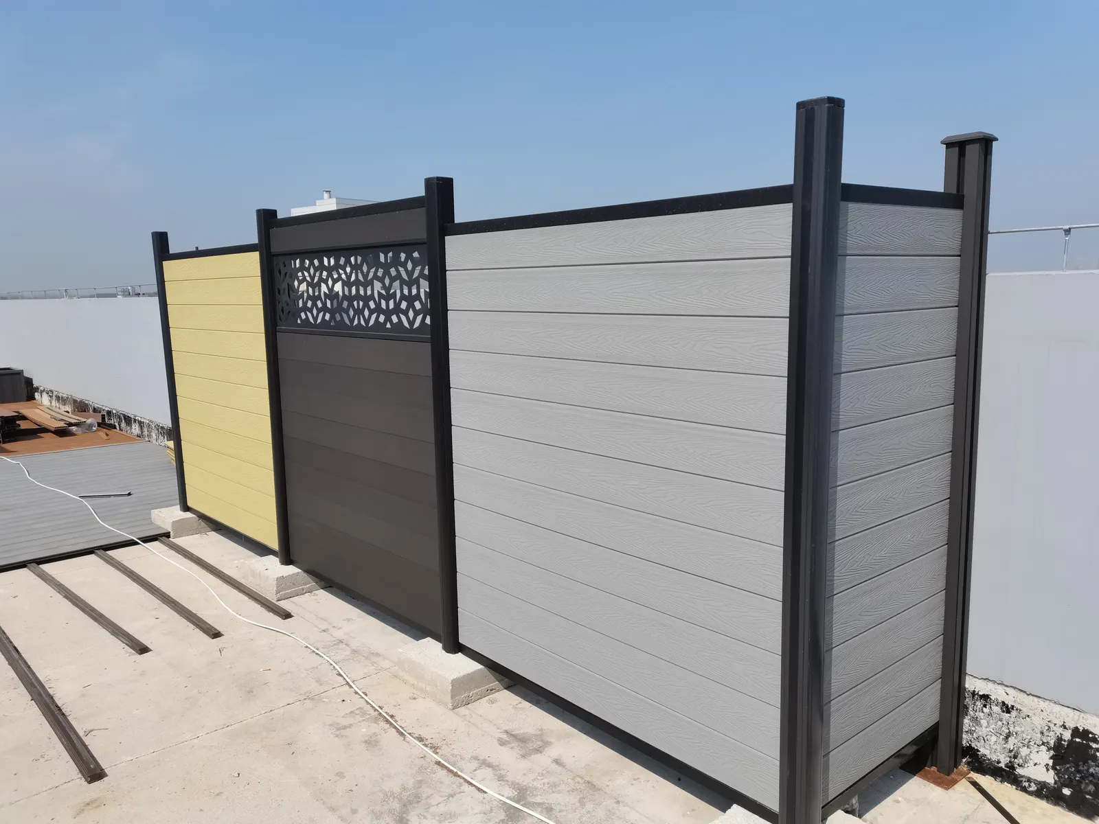 Multi-finish WPC fence project reference