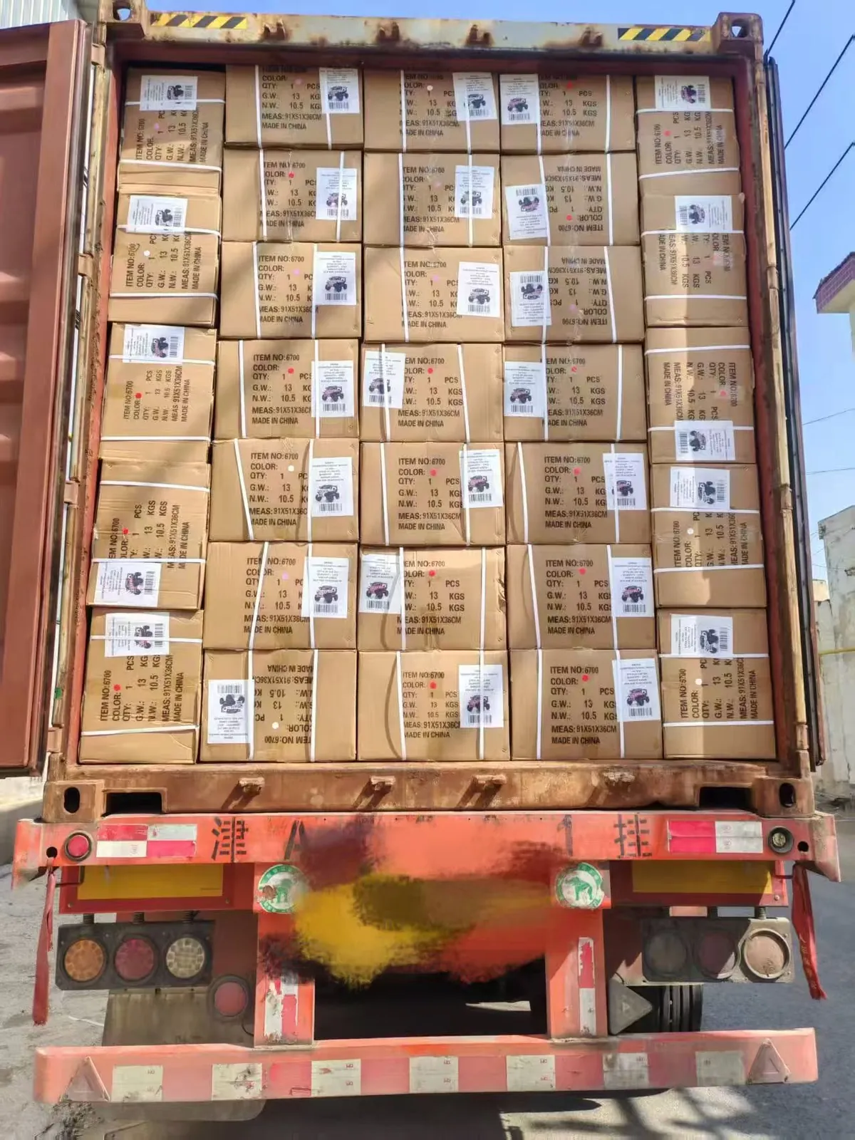 Loading packed products