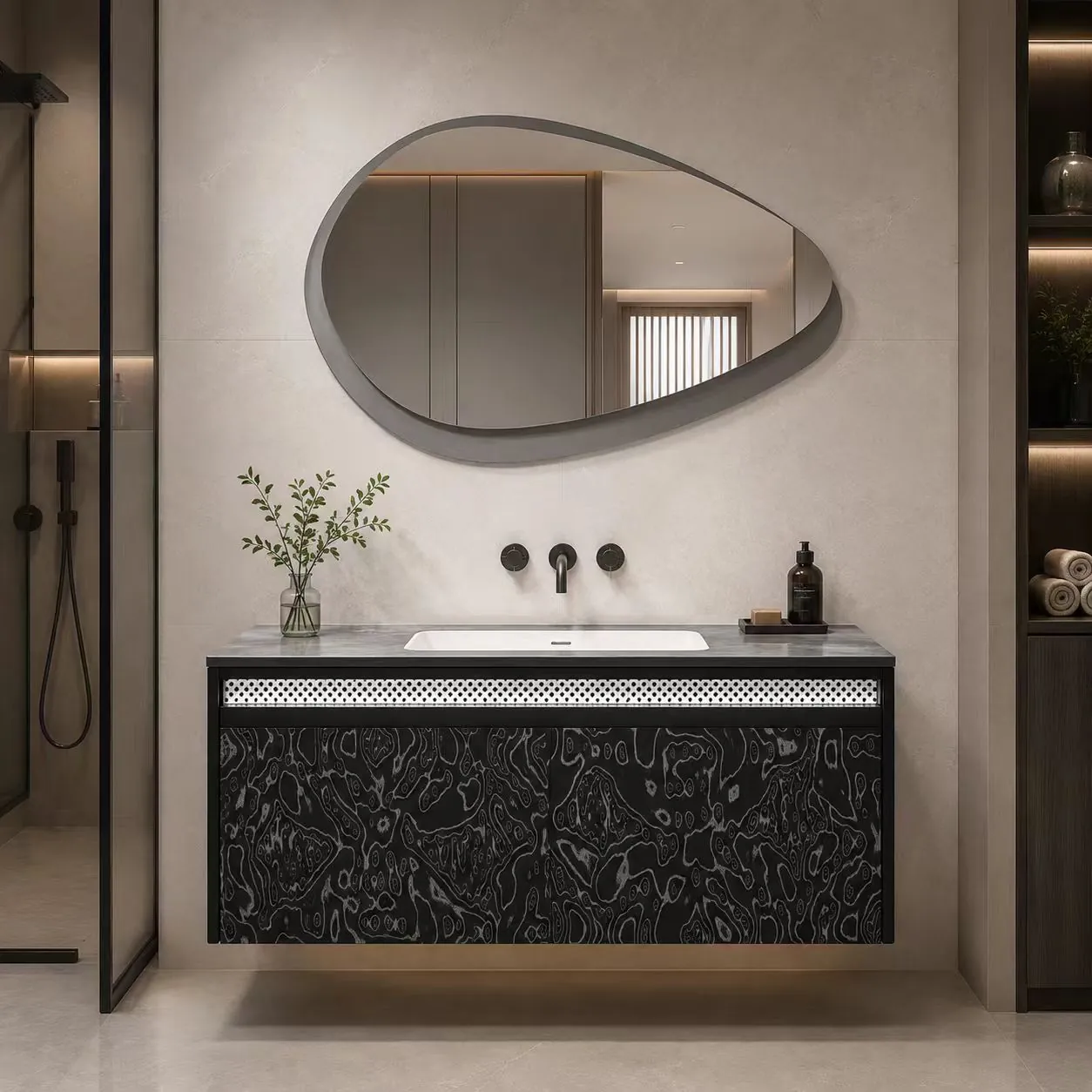 Wide bathroom vanity collection
