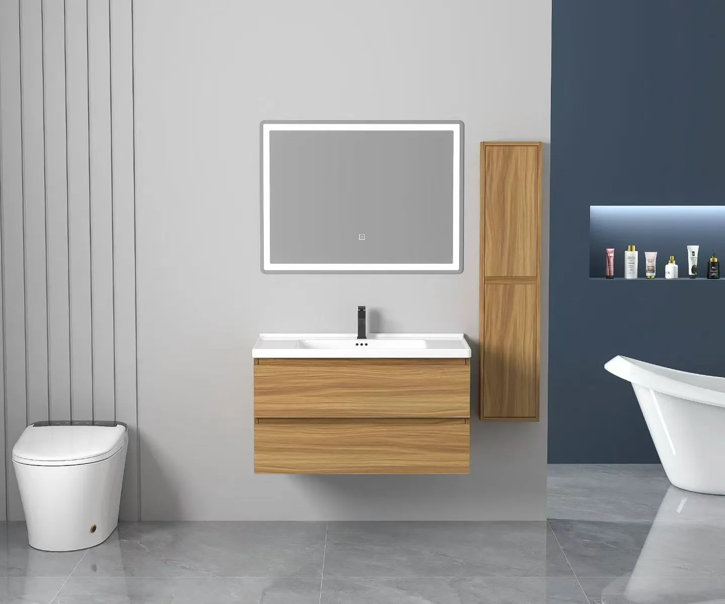Modular Wood Storage Vanity