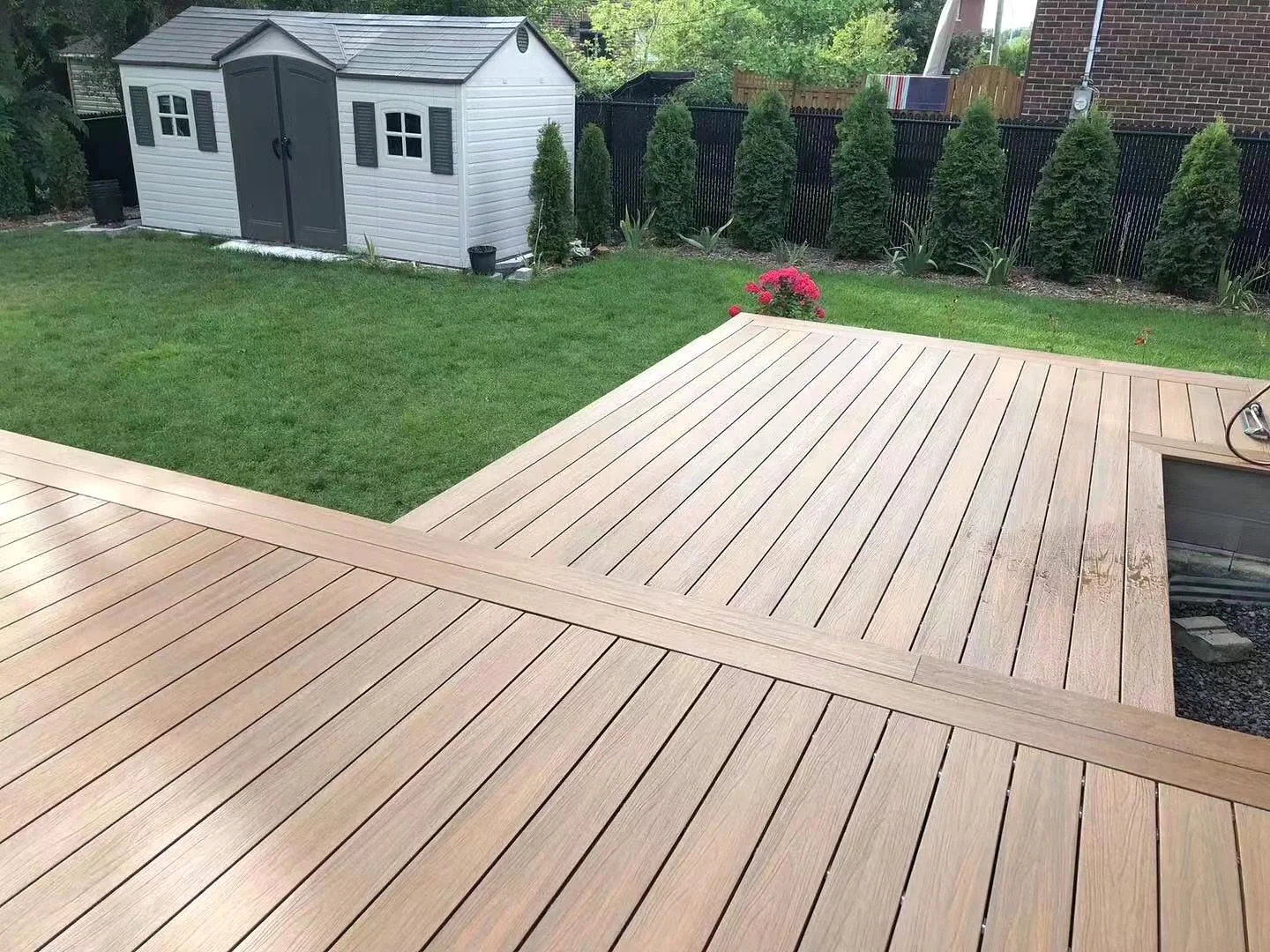 WPC decking in an outdoor project