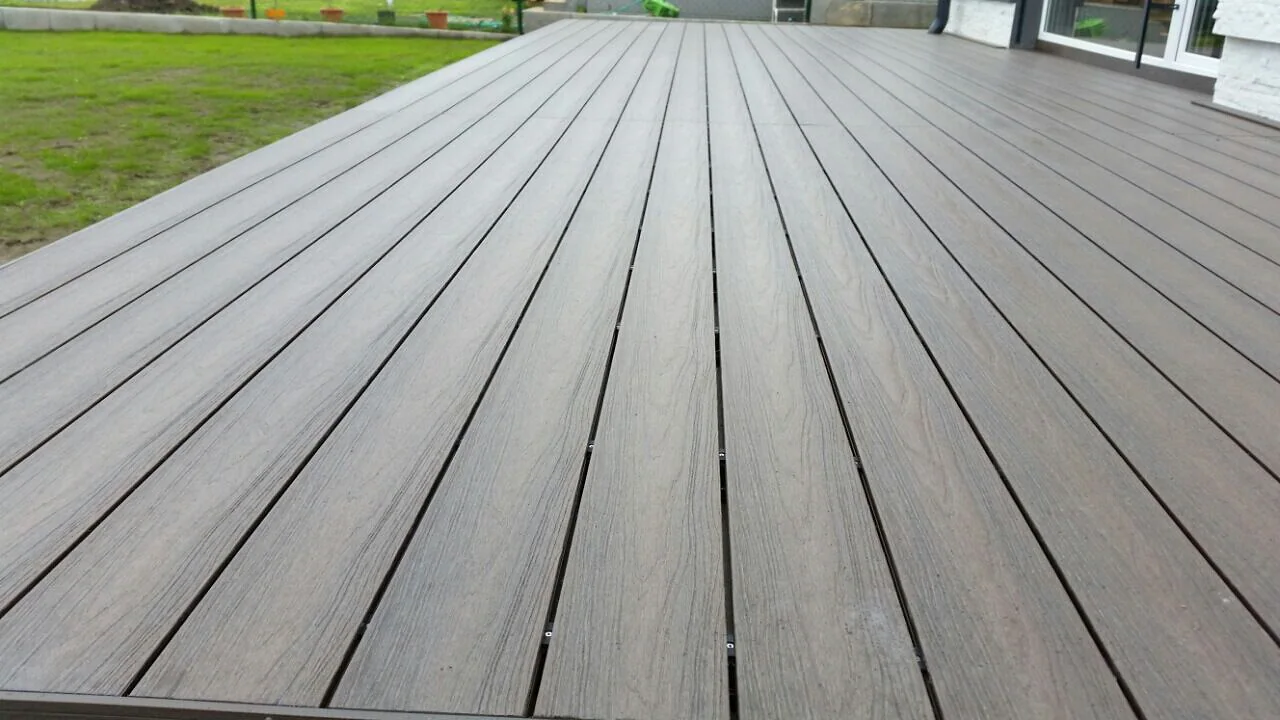 Installed WPC decking in an exterior project