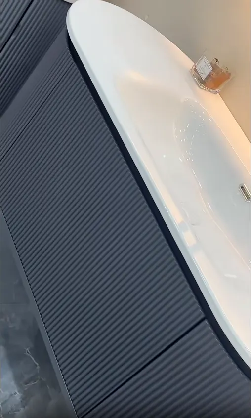 Bathroom vanity hardware detail